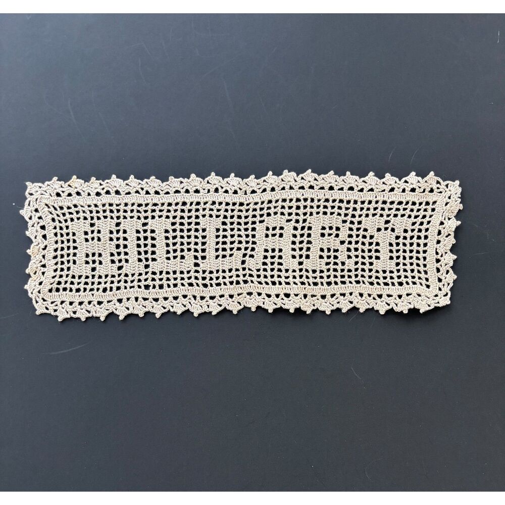 HILLARY Handmade Doily Ecru Crochet Lace Cottagecore Country Granny Gift